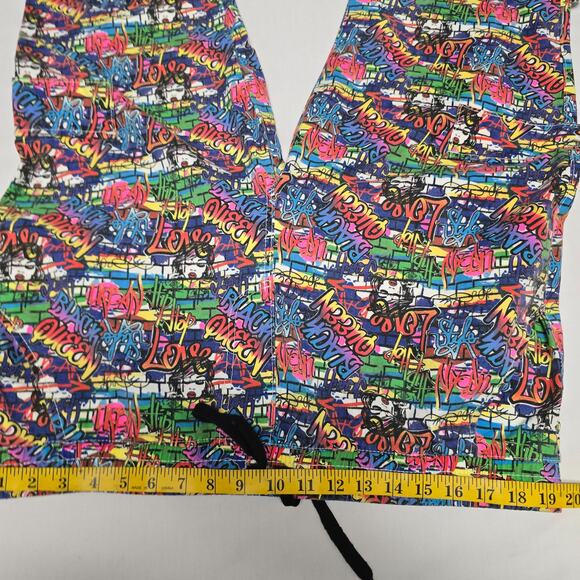 LoveLove Women's Graffiti Print Jogger Pants 3X Colorful Streetwear - Picture 11 of 16